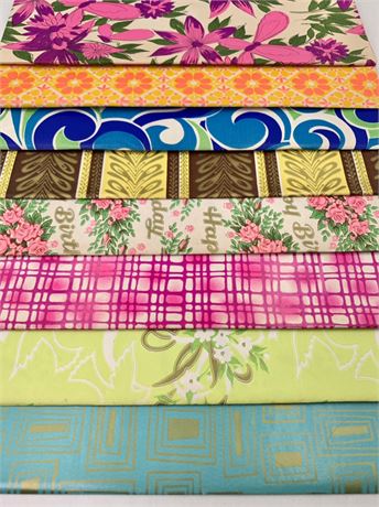 15 sheets 1960s-1970s Psychedelic Pop Art Gift Wrapping, Decoupage, Paper Sheets