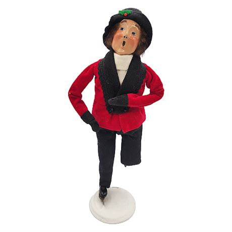 1992 Byers' Choice "The Carolers" Limited Edition Skaters: Man w/ Top Hat