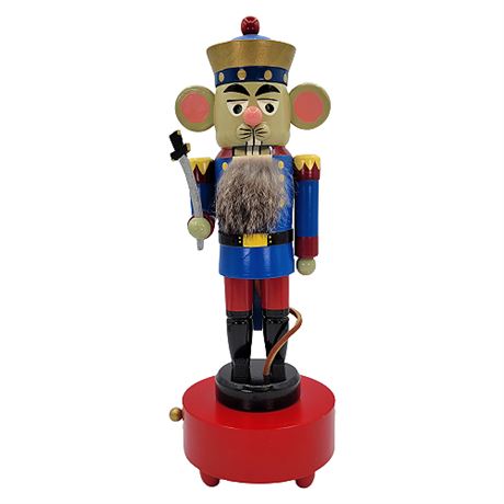 Erzgebirgische Volkskunst Mouse King Nutcracker Music Box
