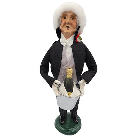 1999 Byers' Choice "The Carolers" Butler w/ Champagne