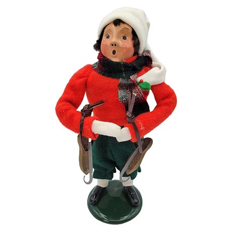 1989 Byers' Choice "The Carolers" Boy w/ Skates