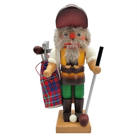 Holzkunst Christian Ulbricht Golfer Nutcracker