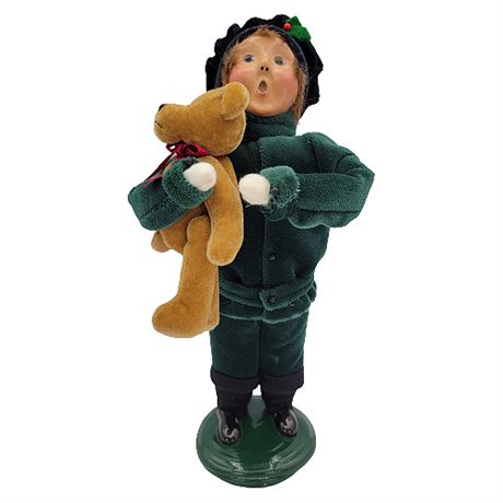 2000 Byers' Choice "The Carolers" Limited Edition Boy w/ Bear