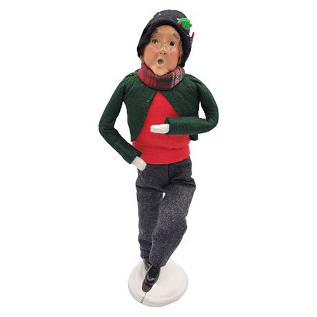 1992 Byers' Choice "The Carolers" Limited Edition Skaters: Man w/ Glasses