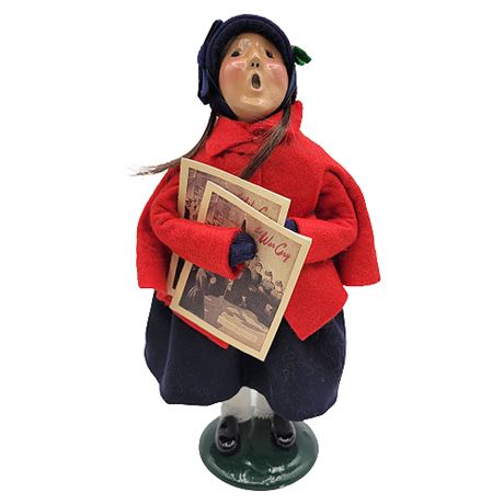 1995 Byers' Choice "The Carolers" Salvation Army: Girl w/ War Cry Leaflets