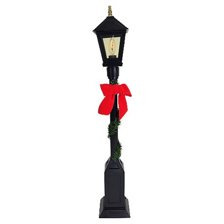 2009 Byers' Choice "The Carolers" Lamp Post w/ Red Bow & Garland (1 of 3)