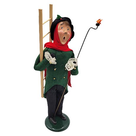 1993 Byers' Choice "The Carolers" Lamp Lighter w/ Ladder