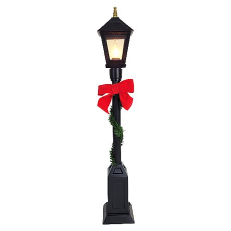 2009 Byers' Choice "The Carolers" Lamp Post w/ Red Bow & Garland (3 of 3)