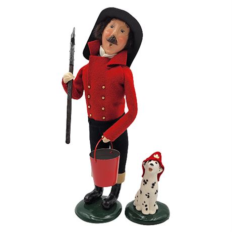2001 Byers' Choice "The Carolers" Fireman & Dalmation