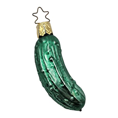 Inge-Glas for Old World Christmas Small Pickle Glass Ornament