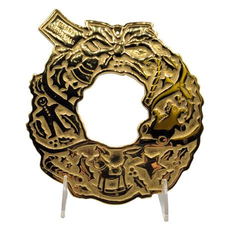 1996 Virginia Metalcrafters Second Christmas Trivet: The Christmas Wreath