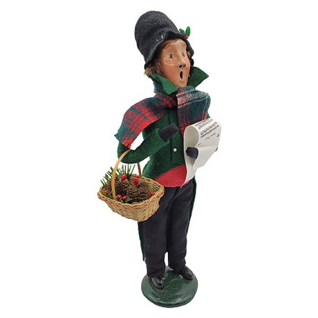 1987 Byers' Choice "The Carolers" Man w/ Basket & Music