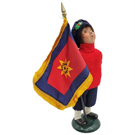 1997 Byers' Choice "The Carolers" Salvation Army: Boy w/ Flag