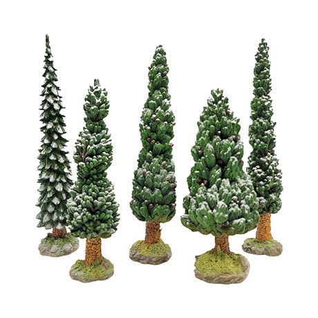 Department 56 "Village Snowy Evergreens" Ceramic Trees