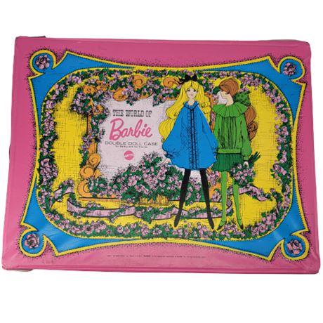 Vintage Pink 1968 The World of Barbie Double Doll Case