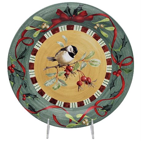 Lenox "Winter Greetings" Dinner Plate: Chickadee