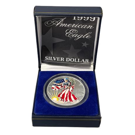 1999 American Eagle Colorized Silver Dollar 1OZ