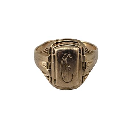 10K Gold Signet Ring