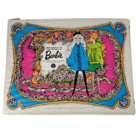 Vintage White 1968 The World of Barbie Double Doll Case