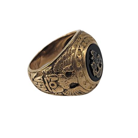 10K Gold USA Marines Ring