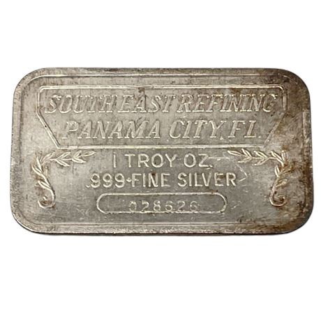 South East Refining 1 OZ .999 Silver Bar