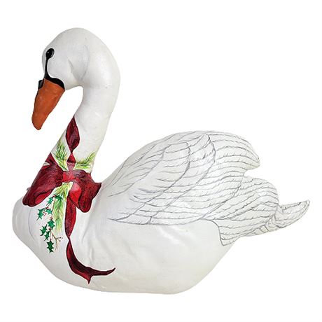 Handmade/Hand Painted Christmas Goose Pillow